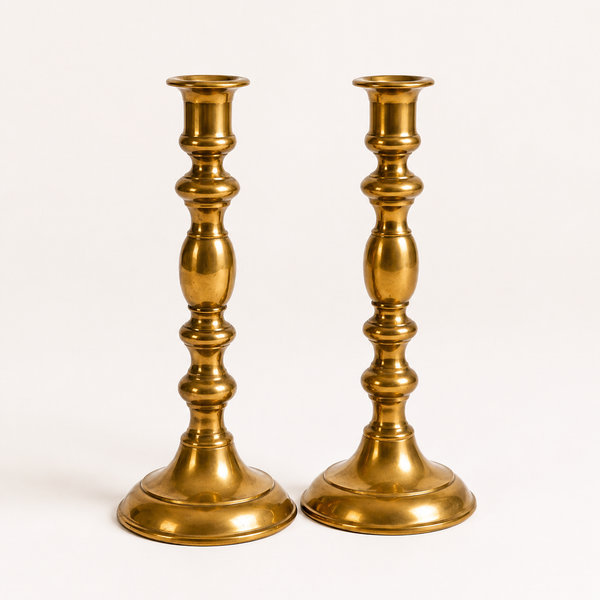 Brass Candle Stick Holders (Pair)